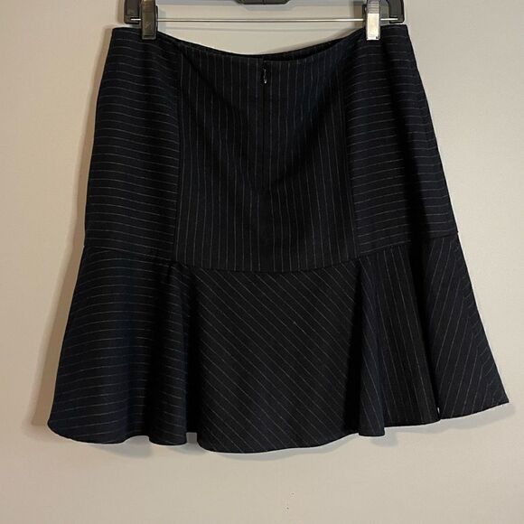 Joie Iveta Navy Pinstripe Skirt || SZ L - Picture 8 of 16